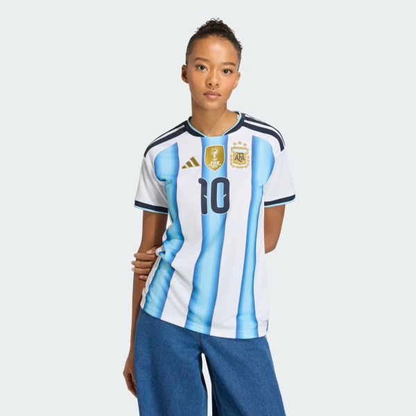 Argentina 26 Home Messi 10 Women's Fan Jersey